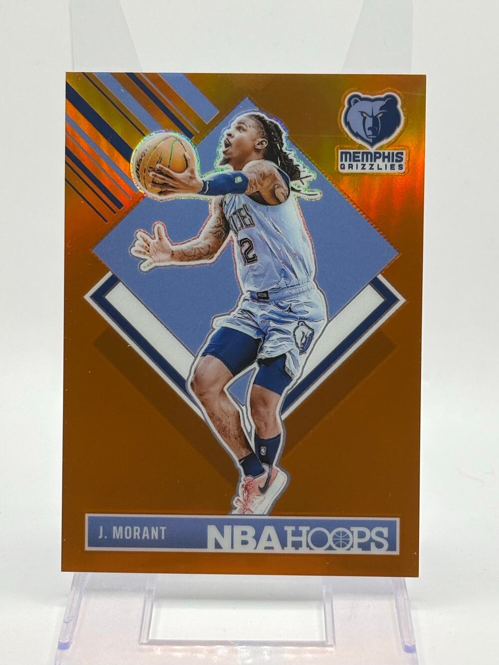 2024-25 NBA Hoops Ja Morant Orange Tribute Prizm Refractor 146/199 SP Grizzlies
